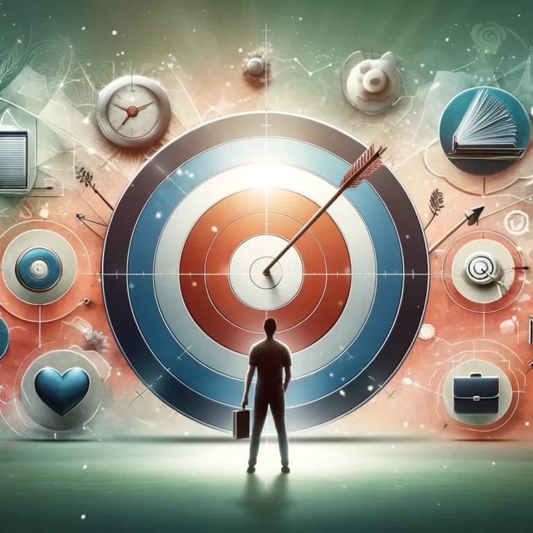 AI-generert bilde av: A-visual-representation-of-goal-setting-and-management.