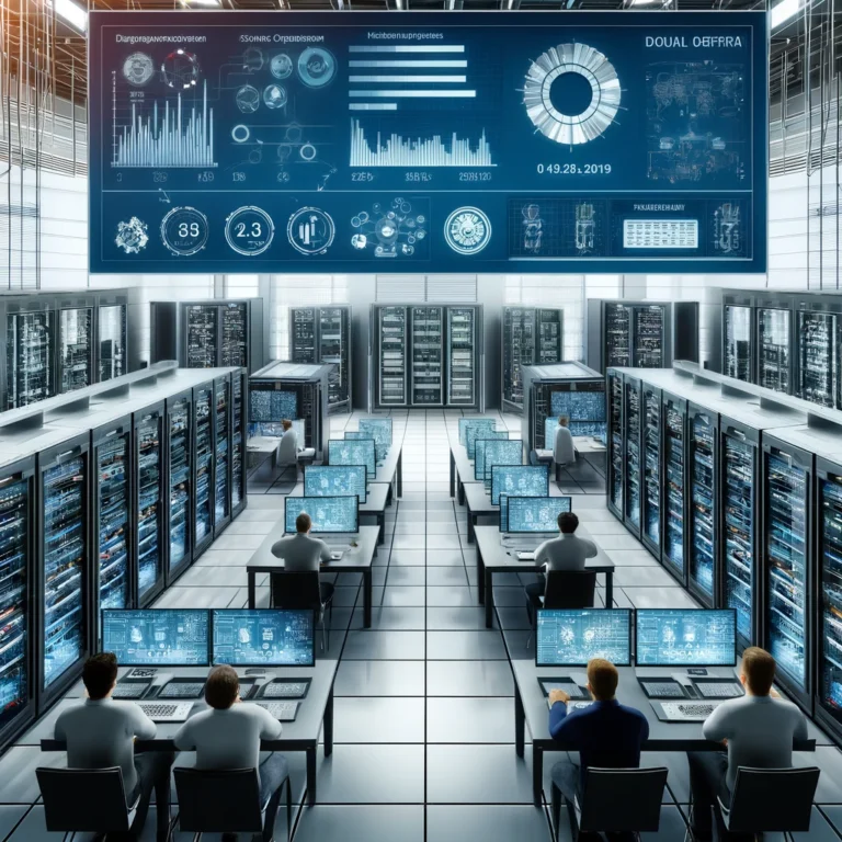 AI-generert bilde av et IT-driftssenter